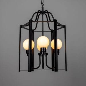 Portroe Outdoor Hanging Lantern for Porch IP65, Four Light Large Single - 3 Arm Pendants Great Lighting UK Ltd